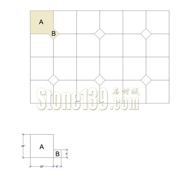 石材薄板鋪地的十四種拼貼方法